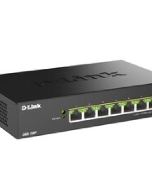 Коммутатор D-Link DMS-108P/A1A, 8×2.5 Гбит/с, неуправляемый