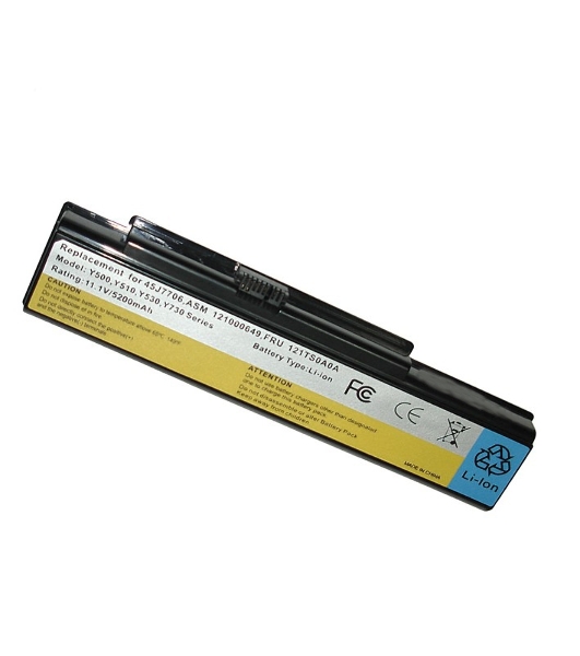 Аккумуляторная батарея для ноутбука Lenovo IdeaPad Y510 (121000650) 5200mAh OEM черный