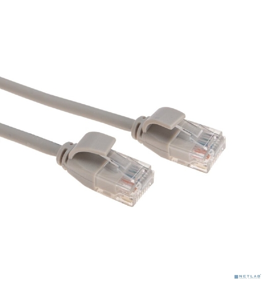 Патч-корд U/UTP Rexant cat.6a (10G), RJ45-RJ45, неэкранированный, 28AWG, LSZH, серый, 2 м