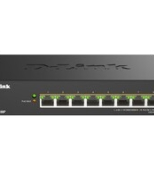 Коммутатор D-Link DMS-108P/A1A, 8×2.5 Гбит/с, неуправляемый