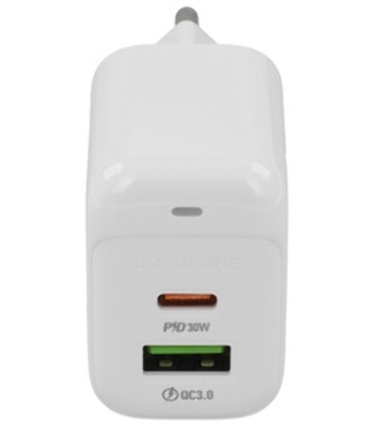 Сетевое зарядное устройство BOROFONE (6941991113888) BAS45Aai 2USB 3.0A PD 30W QC3.0