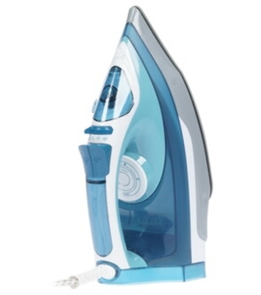 Утюг Delta LUX DL-712 белый с серо-голубым, 2400 Вт, 30 г/мин, 150 г/мин, 350 мл