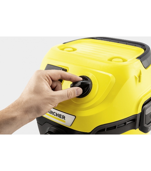Строительный пылесос Karcher WD 3 P S V-17/4/20 желтый, 1000 Вт, уборка сухая/сбор воды, пылесборник мешок/контейнер, 17 л