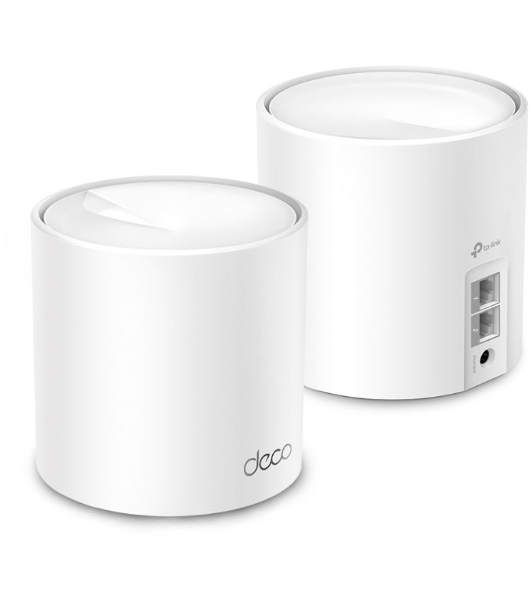 Бесшовный Mesh роутер TP-Link Deco X10 (DECO X10(2-PACK)) AX1500 10/100/1000BASE-TX белый (упак.:2шт)