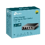 Коммутатор TP-Link TL-SG105MPE Easy Smart с 5 гигабитными портами (4 порта PoE+), 802.3af/at, бюджет PoE — 120 Вт, стальной корпус, фото6