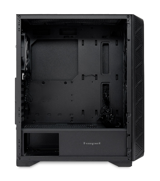 Компьютерный корпус HSPD M521, Mesh Mid Tower, черный, slide TG, 0.45 SPCC, 4x120мм ARGb ATX, mATX, mITX 160/330/184мм 2x2.5', -, 7xPCI 2xUSB-A 3.0, 1xUSB-A 1.0 390x200x449мм