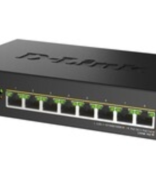 Коммутатор D-Link DMS-108P/A1A, 8×2.5 Гбит/с, неуправляемый