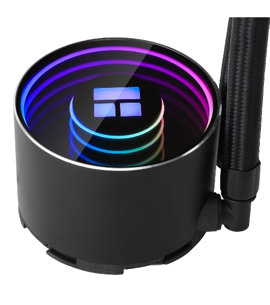 Водяное охлаждение для процессора Thermalright Frozen Notte 240 черный ARGB V2 (240мм, Black, ARGB/ Fans: 2x120мм, 72.37CFM, 27.7dBA, 2000RPM/ Pump height 54мм, 28dBA, 5300RPM, Rad thickness 27мм/ S: 1200, 1700, 1851, 2011, 2066, 115X, AM2, AM2+, AM3, AM3+, AM4, AM5, FM1, FM2, FM2+)