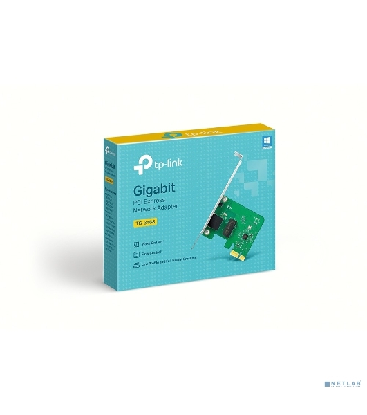 Сетевая карта TP-Link TG-3468 SOHO 32bit Gigabit PCIe, Realtek RTL8168B chipset