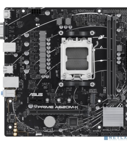 Материнская плата ASUS PRIME A620M-K, AM5, AMD A620, 2xDDR5, 4xSATA, 1xM.2, 1xPCI-E 4.0 x16, 1xPCI-E x1, 1xHDMI, 1xVGA, 1x 1Gb LAN, 4xUSB-A 3.2 Gen 1, 2xUSB-A 2.0, 3x3.5 мм, 7.1, Micro-ATX
