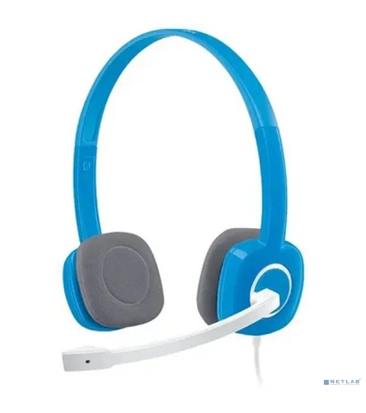 Гарнитура Logitech H150 голубой, проводная, 3.5 мм