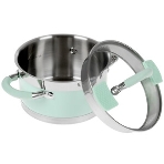 Кастрюля LARA LR02-540 MINT 16x9 см, 1,7 л, носик, индукционное дно, крышка с бортом, полипропилен, силикон, нержавеющая сталь, фото9
