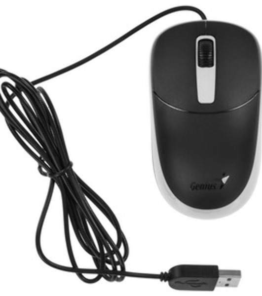 Мышь Проводная Genius DX-123 Black+Grey
