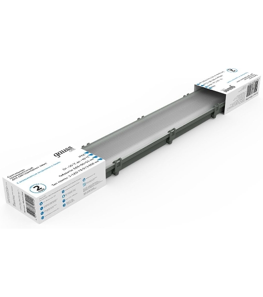 Светильник линейный Gauss СПП-Т8-G13 LITE 220-230V IP65 665x85x55мм для LED ламп 2х600мм 1/16