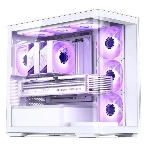 Корпус без блока питания JONSBO D300, Mini-Tower, TG, no fan, 2xUSB-A 3.2 + 1xUSB-C 3.2, mATX, mITX White, фото41