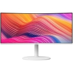 Монитор 34' MSI Modern MD342CQPW VA 3440x1440, 120 Гц, 4 мс, 21:9, 300 кд/м², 2xHDMI 2.0b, DP 1.4a, USB-C, USB Hub (2x USB 3.0), 3.5 Jack, динамики (2x3 Вт), Adaptive-Sync, изогнутый экран (1500R), белый, фото10
