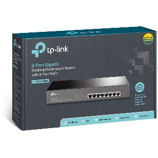 Коммутатор TP-Link TL-SG1008MP 8-портовый настольный/монтируемый в стойку гигабитный коммутатор с 8 портами PoE+