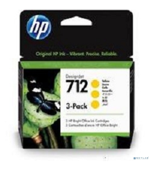Картридж струйный HP 712 3ED79A желтый x3упак. (29мл) для HP DJ Т230/630