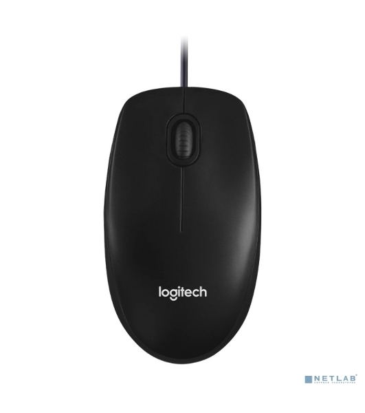 Мышь проводная Logitech M100/100R DARK/GREY (темно-серая/черная), 1000 dpi, USB, кнопки - 3
