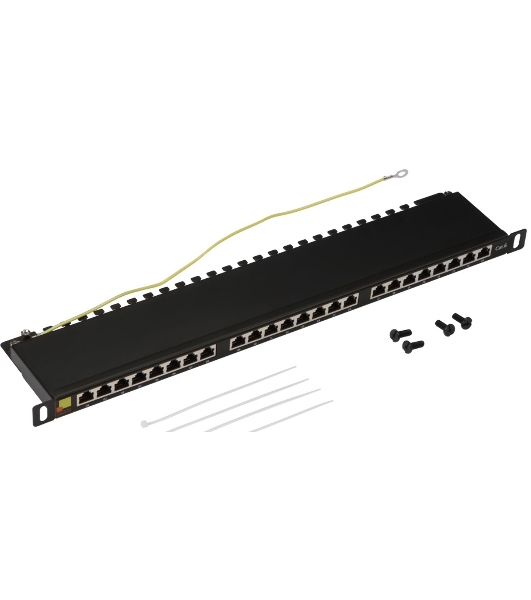Патч-панель Lanmaster LAN-PPC24S6 19' 0.5U 24xRJ45 кат.5E STP
