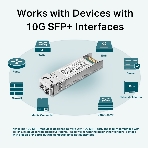 Трансивер TP-Link 10G SFP+ Module, LC connector, 50/125um or 62.5/125um Multi-mode, 850nm wavelength, distance up to 300m., фото22
