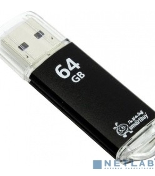 Флешка USB SmartBuy V-Cut black (SB64GbVC-K3), 64Gb, USB 2.0, R/W 25/15, черный