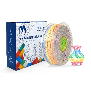Филамент NVPrint Silk PLA+ Rainbow 04 для 3D печати диаметр 1.75мм длина 330 метров масса 1 кг