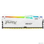 Оперативная память Kingston Fury Beast, DDR5, 16Gb (1x16 GB), 6000 MHz, CL30, радиатор, RGB, белый, фото5