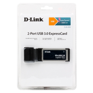Адаптер D-Link DUB-1320 2-портовый USB 3.0 для шины ExpressCard
