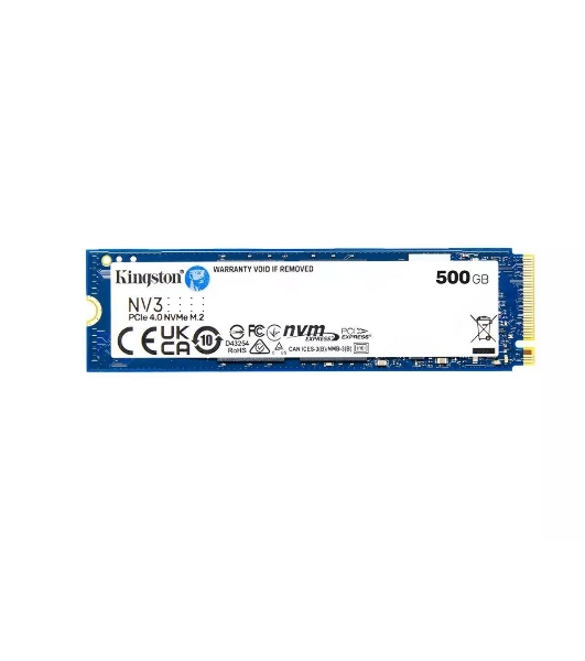 Накопитель SSD Kingston NV3, 500Gb, M.2 2280, PCIe 4.0 x4, NVMe, R/W 5000/3000
