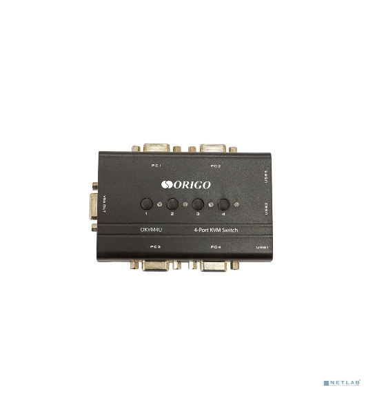 KVM-переключатель ORIGO OKVM4U/A1A, 4-портовый, с портами VGA и USB