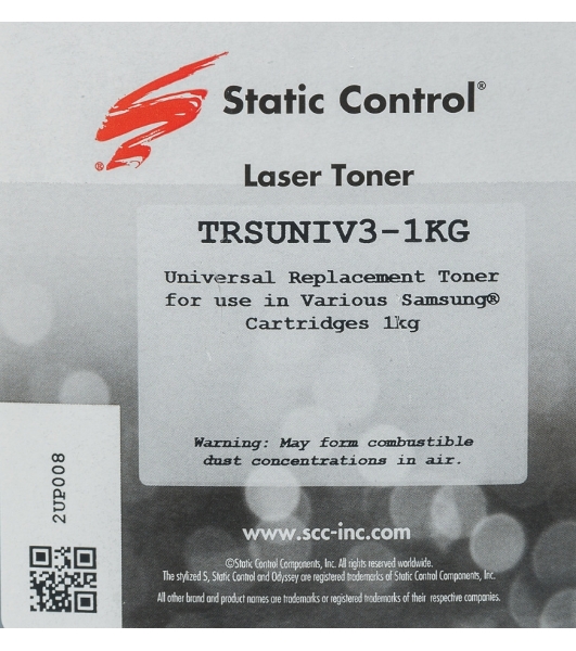 Тонер Static Control TRSUNIV3-1KG черный флакон 1000гр. для принтера Samsung ML2160/SCX3400/M2020/M2070