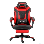 Кресло Defender CRUISER BLACK/RED черный/красный, экокожа, подставка для ног, фото16