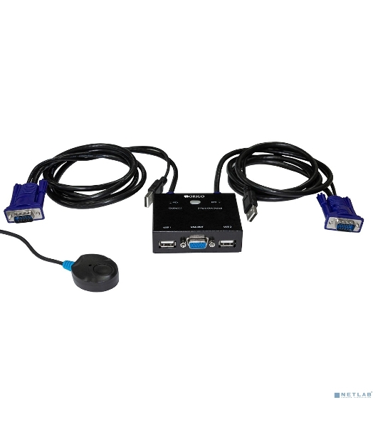 Переключатель KVM 2-портовый ORIGO OKVM221/A1A с портами VGA и USB