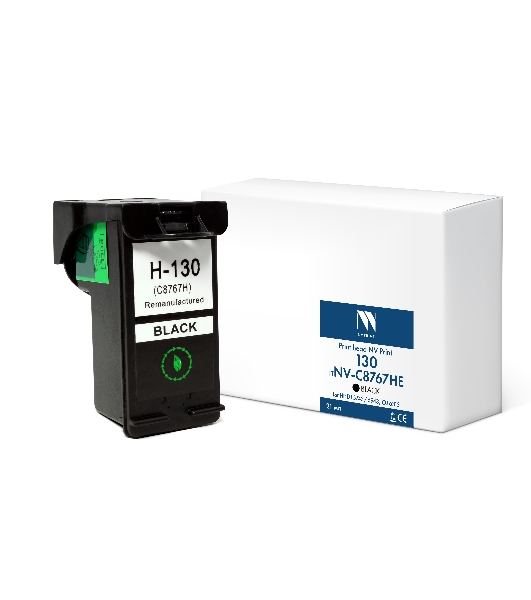 Картридж струйный NVPrint 130 (NV-C8767HE) Black для HP DJ 5743/6943, OJ 6313 (21мл) совместимый