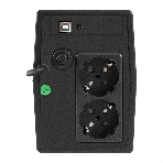Источник бесперебойного питания ExeGate Smart LB-500.LCD.AVR.2SH.USB (500VA/300W, LCD, AVR, 2*Schuko, USB, батарея 12V 4.5Ah, Black), фото14