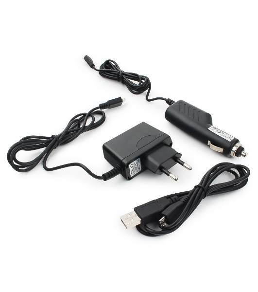 Набор зарядных устройств Gembird с Micro-USB разъемом MP3A-CAR-KIT1 110/220V-5V и 12VDC-5V черный