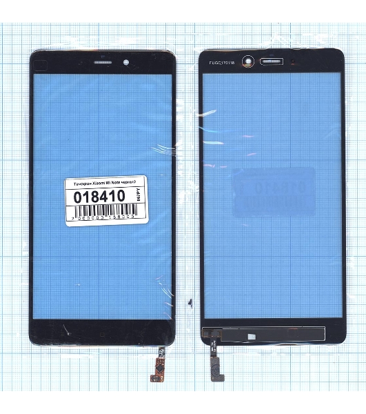 Сенсорное стекло (тачскрин) для Xiaomi Mi Note, черное