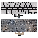 Клавиатура для ноутбука Asus ZenBook UX433FA серебристая с подсветкой, фото3