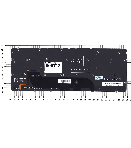 Клавиатура для ноутбука Dell XPS 12 13 черная с подсветкой