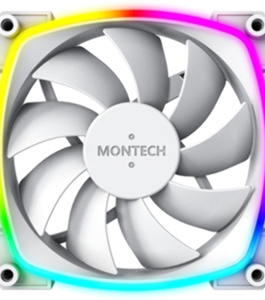 Вентилятор для корпуса MONTECH AX120 PWM белый, 120 мм, 1600 об/мин, 27 дБ, 4 pin