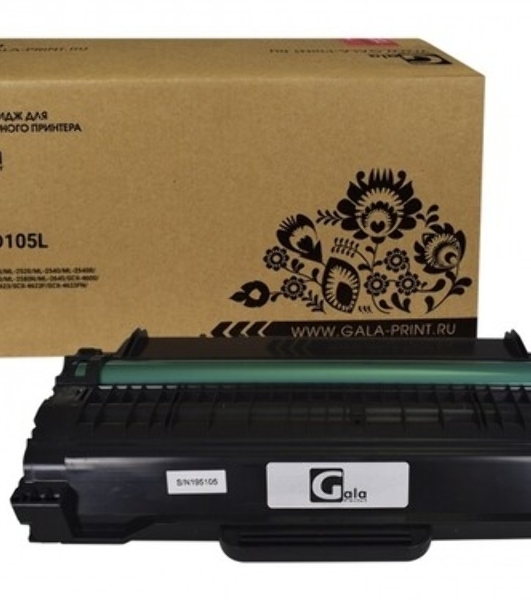 Картридж лазерный GalaPrint GP-MLT-D105L черный (2500 стр) для Samsung ML-1910/1915/2525/2525W/2580N SCX-4600/4623F/4623GN SF650