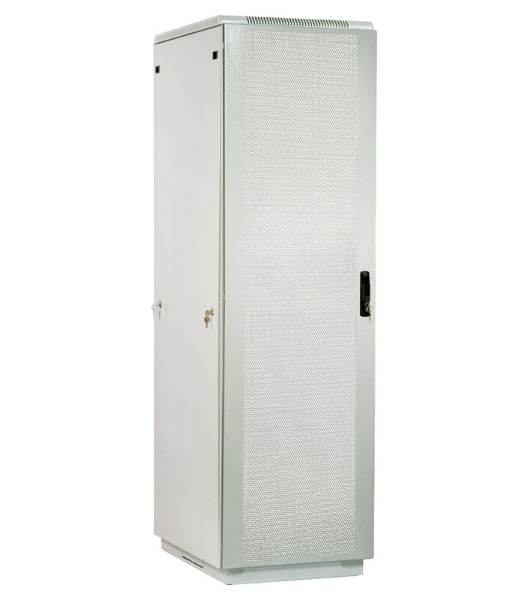 Шкаф коммутационный ЦМО ШТК-М-42.6.8-4ААА 42U 600x820 мм пер. дв. перфор. задн. дв. стал. лист 2 бок. пан. направл. под закл. гайки 550 кг серый