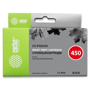 Картридж струйный Cactus CS-PGI450 черный (21,4 мл) для Canon MG 6340/5440/IP7240
