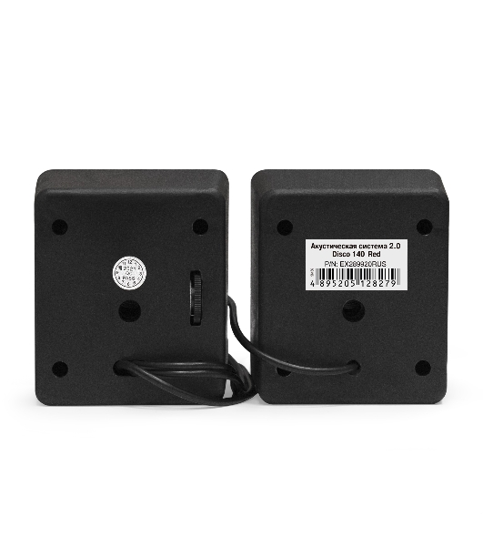 Акустическая система 2.0 ExeGate EX289920RUS Disco 140 Red (питание USB, 2х3Вт (6Вт RMS), 100-20000Гц, красный)