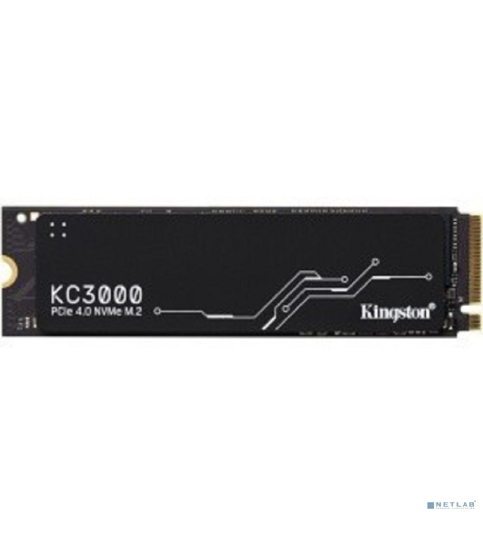 Накопитель SSD Kingston 512Gb M.2 KC3000 SKC3000S/512G (PCI-E 4.0 x4, up to 7000/3900Mbs, 3D TLC, NVMe, 400TbW, Phison E18, 22х80мм, LP heatsink)