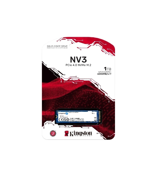 Накопитель SSD Kingston NV3, 1Tb, M.2 2280, NVMe, PCIe 4.0, R/W 6000/4000