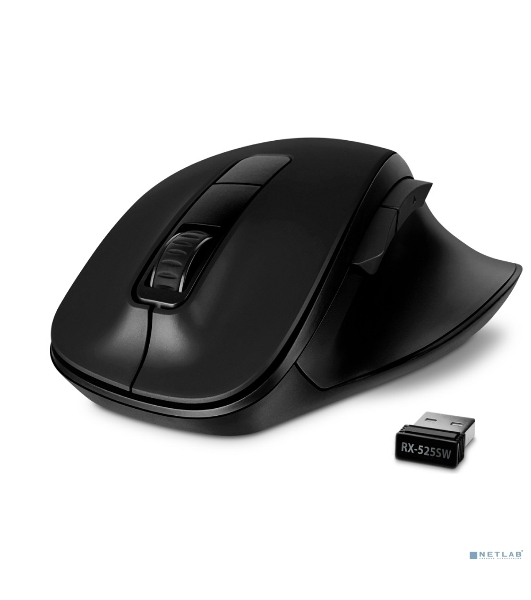 Мышь беспроводная SVEN RX-525SW черная (бесшумн. кл., 5+1кл. 600-1400DPI, Soft-touch, блист.)
