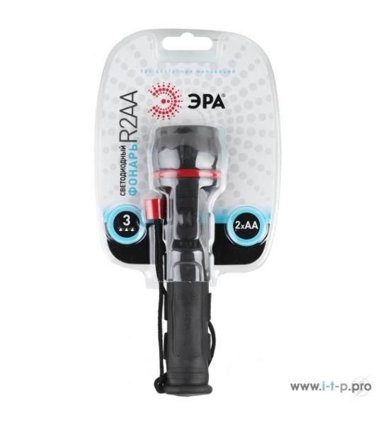 Фонарь ЭРА R2AA обрезиненный (3LED 2хAA)