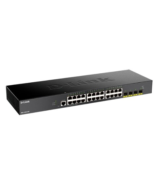 Коммутатор D-Link DGS-1250-28X/A1A, 24×1 Гбит/с + 4×10 Гбит/с SFP+, управляемый